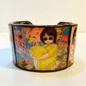 Artistic Blue Bracelet with Illustrations